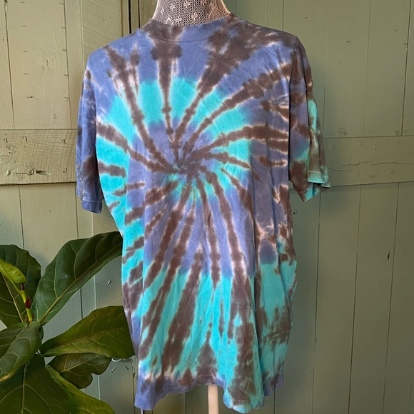 Hanes Beefy Tee 100% Cotton Single Stitch Tye Dye Tee Shirt - Picture 8 of 9